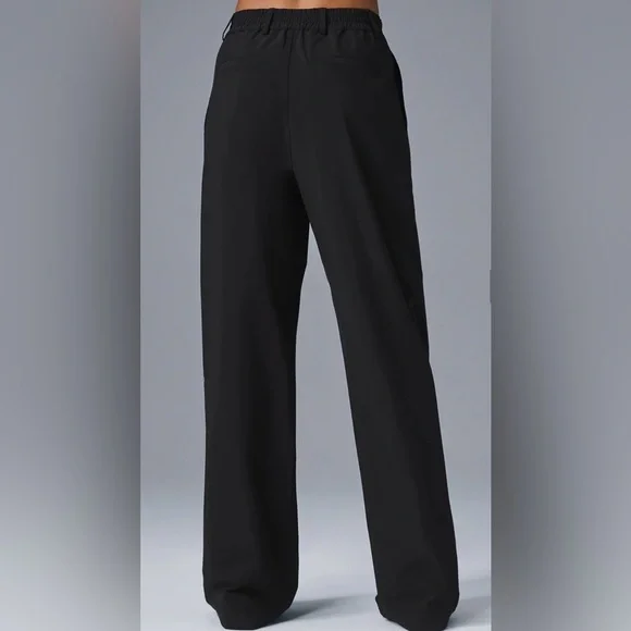 ALO High-Waist Pursuit Trouser Black Size Medium Long - Picture 10 of 12